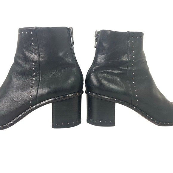 Black Leather Ankle Boots - Picture 4 of 10